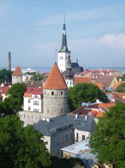 Looking down on Tallinn Old City from Toompea Castle